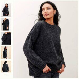 Jenni Kayne Alpaca Cocoon Crewneck - Black